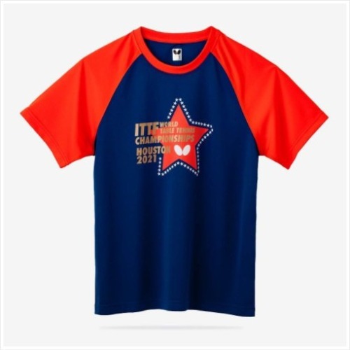 [특가상품] 버터플라이 탁구유니폼 2021 세계탁구선수권 기념 티셔츠 한정판